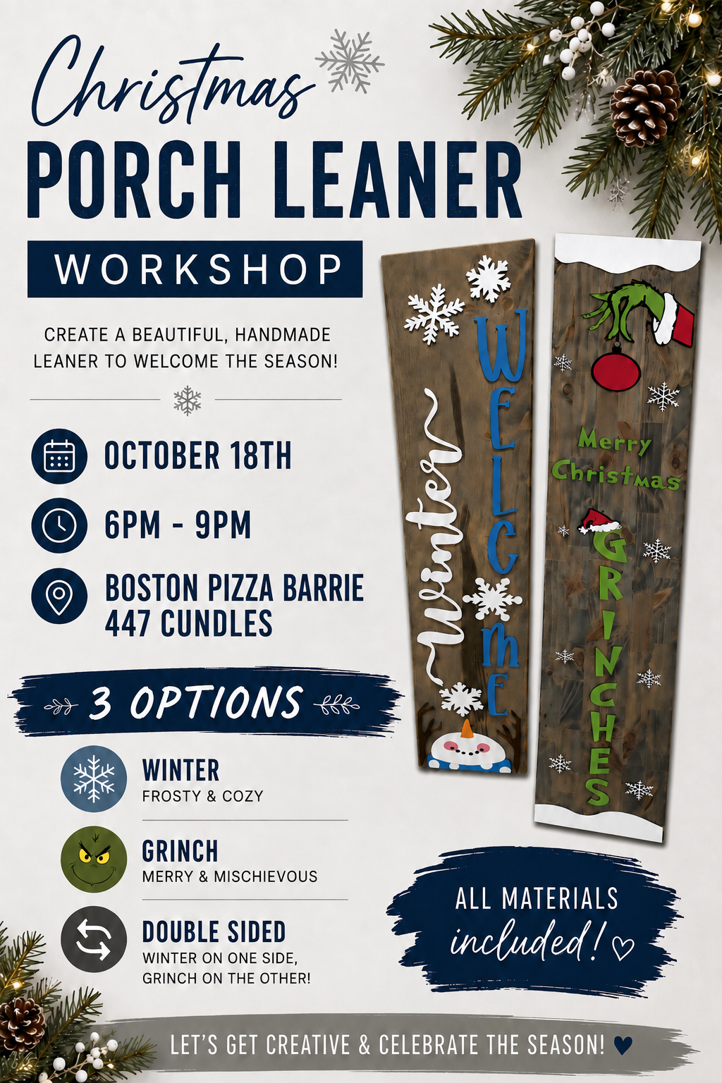 BARRIE - October 18th 6pm - 9pm